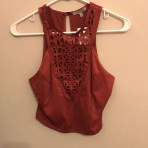 Charlotte Russe burnt orange crop top